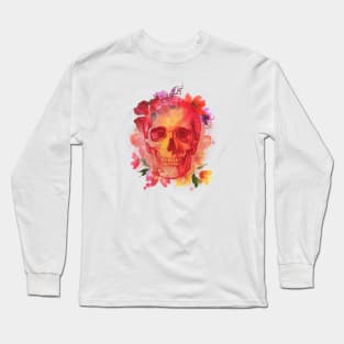 Floral Skull Long Sleeve T-Shirt